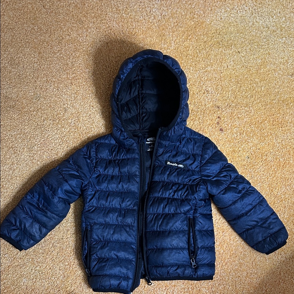 Roots Kids Puffer Jacket - Navy Blue